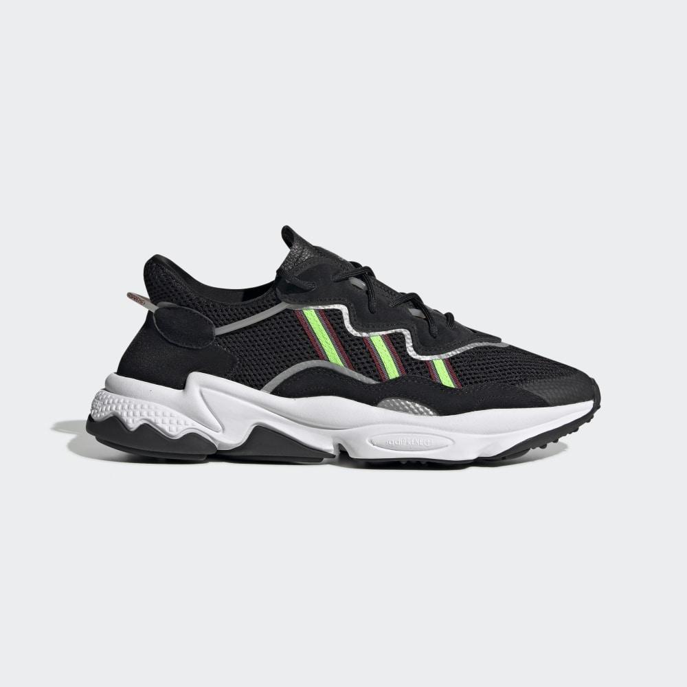 Adidas Men's OZWEEGO Originals Shoes Black/Green/Grey Ireland EE7002